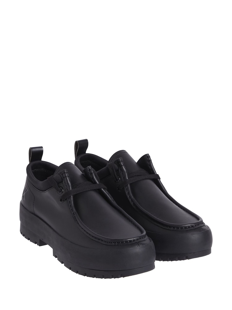 Calvin Klein Black Lugged Hybrid Apron Lace-Up Shoes - Image 2 of 5 Calvin Klein Black Lugged Hybrid Apron Lace-Up Shoes - Image 2 of 5