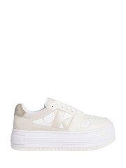 Calvin Klein White Bold Platform Low Lace Trainers - Image 1 of 5