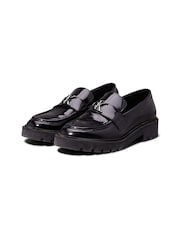 Calvin Klein Black Combat Loafers - Image 1 of 5