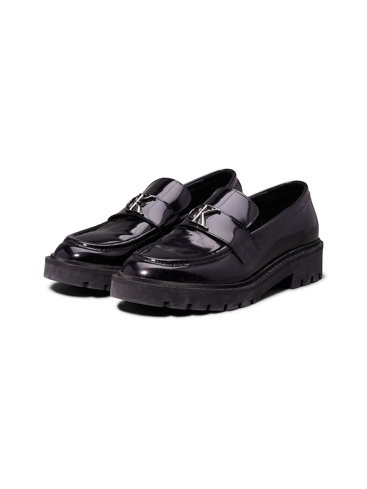 Calvin Klein Black Combat Loafers - Image 1 of 5