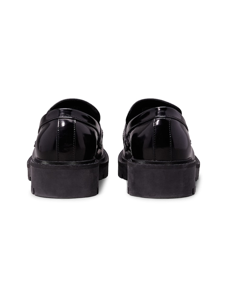 Calvin Klein Black Combat Loafers - Image 2 of 5