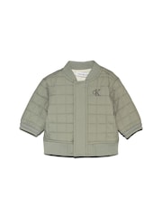 Calvin Klein Green Quilted Bomber Jacket - Image 1 of 2
