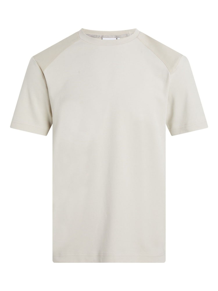 Calvin Klein Brown 100% Cotton Mix Media T-Shirt - Image 1 of 1