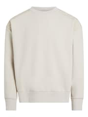 Calvin Klein Brown Mix Media Interlock Sweatshirt - Image 1 of 4
