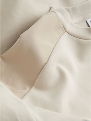 Calvin Klein Brown Mix Media Interlock Sweatshirt - Image 3 of 4