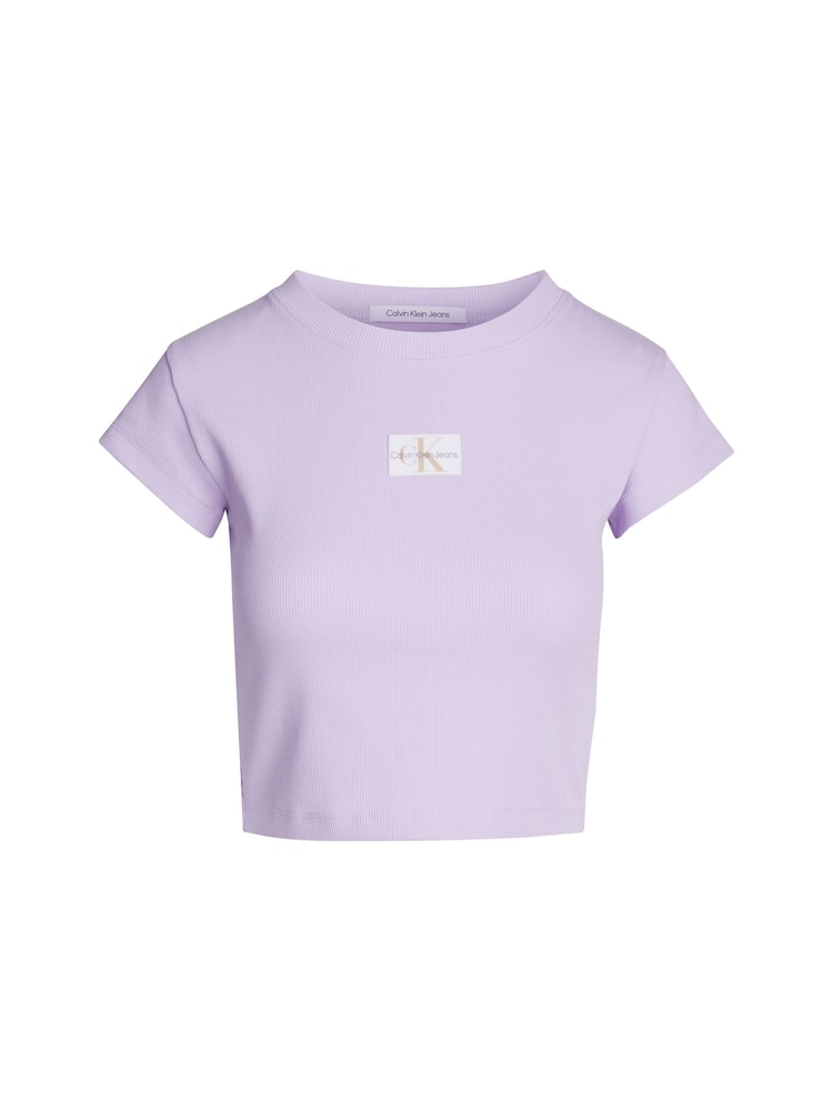 Calvin Klein Jeans Woven Label Ribbed T-Shirt - Image 5 of 5