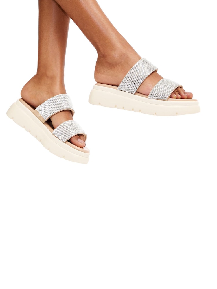 Carvela Comfort Silver Chrome KRYPTON Sandals - Image 1 of 5
