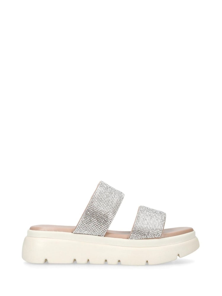 Carvela Comfort Silver Chrome KRYPTON Sandals - Image 2 of 5