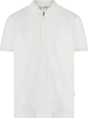 Calvin Klein White Smooth Cotton Welt Zip Polo Shirt - Image 1 of 2