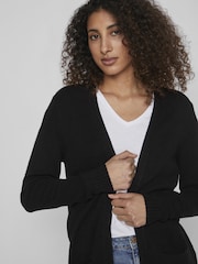 VILA Black Long Sleeve Lightweight Knit Cardigan - Image 3 of 5