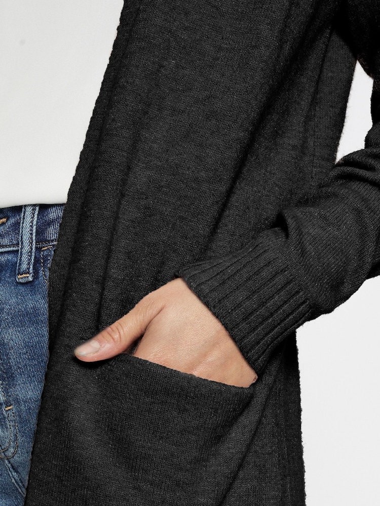 VILA Black Long Sleeve Lightweight Knit Cardigan - Image 4 of 5
