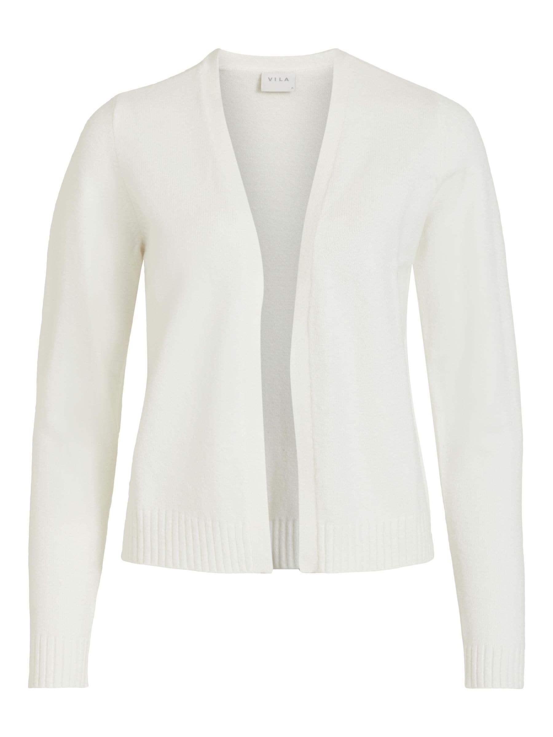 Buy VILA White Long Sleeve Cropped Lightweight Cardigan from
