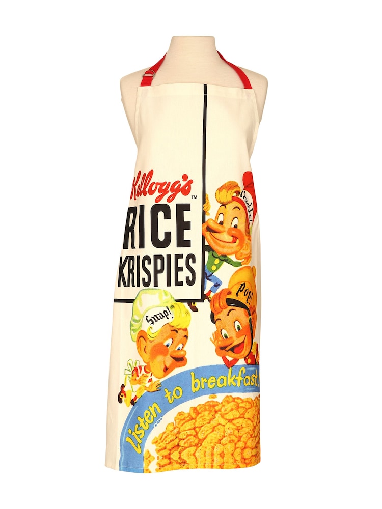Dexam Kellogg's Multi Rice Crispies Snap Crackle and Pop Adult 100% Cotton Apron - Image 1 of 1 Dexam Kellogg's Multi Rice Crispies Snap Crackle and Pop Adult 100% Cotton Apron - Image 1 of 1
