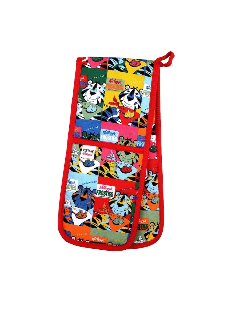 Dexam Kellogg's Multi Pop Art Frosties Double Oven 100% Cotton Gloves - Image 1 of 1