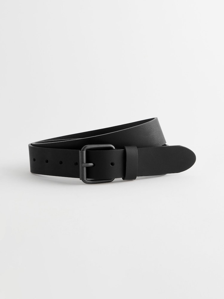 Negro - Cinturón de piel casual - Imagen 1 de 3 Negro - Cinturón de piel casual - Imagen 1 de 3
