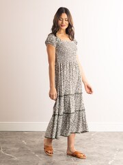 Lakeland Leather Green Clothing Ava Abstract Print Dress - Image 1 of 6
