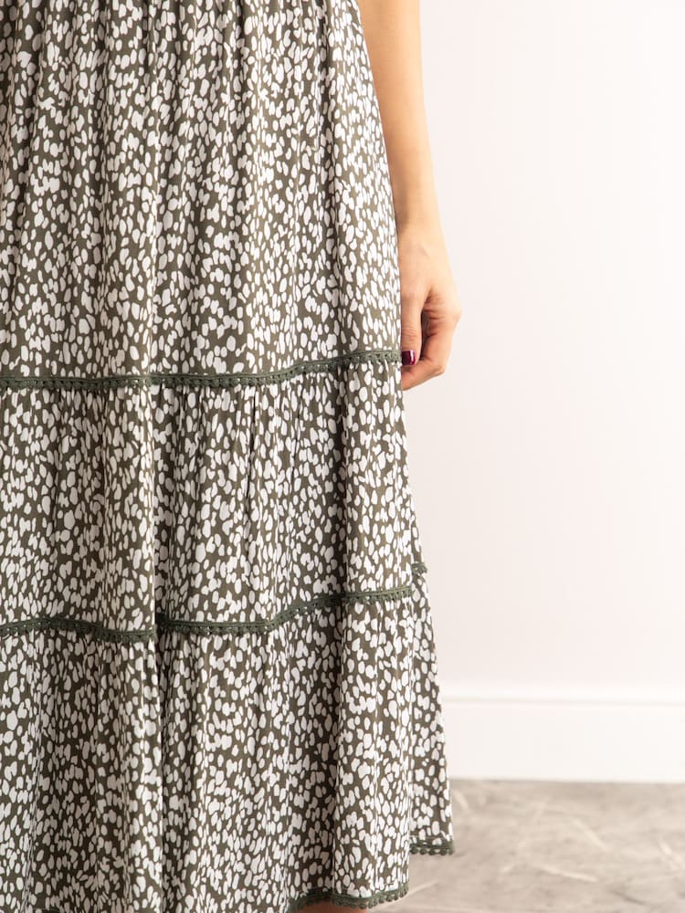 Lakeland Leather Green Clothing Ava Abstract Print Dress - Image 6 of 6