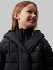 Calvin Klein Black Archive Grid Puffer Jacket - Image 2 of 5