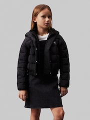Calvin Klein Black Archive Grid Puffer Jacket - Image 3 of 5