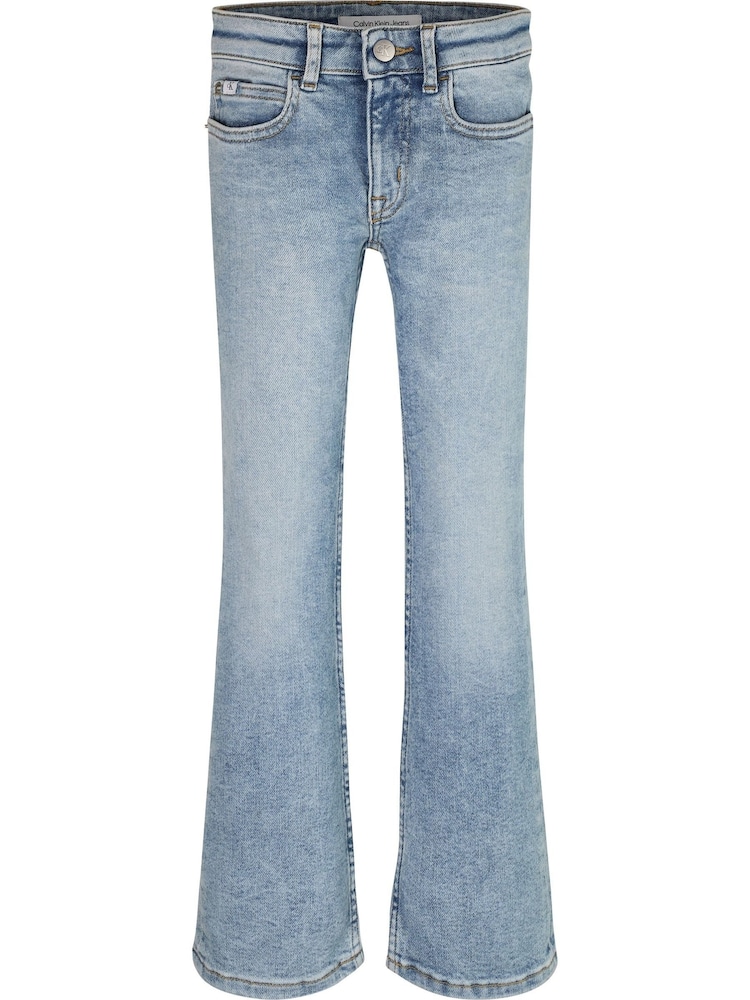 Calvin Klein Blue Mid Rise Flared Bootcut Jeans - Image 1 of 3