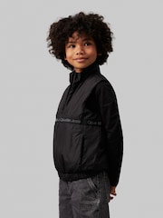 Calvin Klein Black Boxy Light Padded Tape Vest - Image 3 of 5