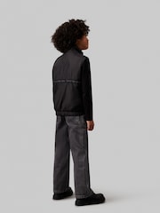 Calvin Klein Black Boxy Light Padded Tape Vest - Image 4 of 5
