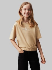 Calvin Klein Green 100% Cotton Gradient Monogram T-Shirt - Image 1 of 4