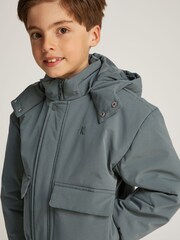 Calvin Klein Grey Padded Nylon Utility Bomber Jacket - Image 3 of 6