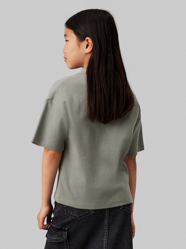 Calvin Klein Green 100% Cotton Stitch Monogram Top - Image 4 of 4 Calvin Klein Green 100% Cotton Stitch Monogram Top - Image 4 of 4