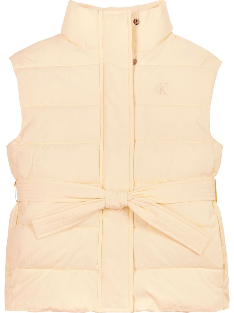 Calvin Klein Natural Belted Puffer Vest - Image 1 of 2