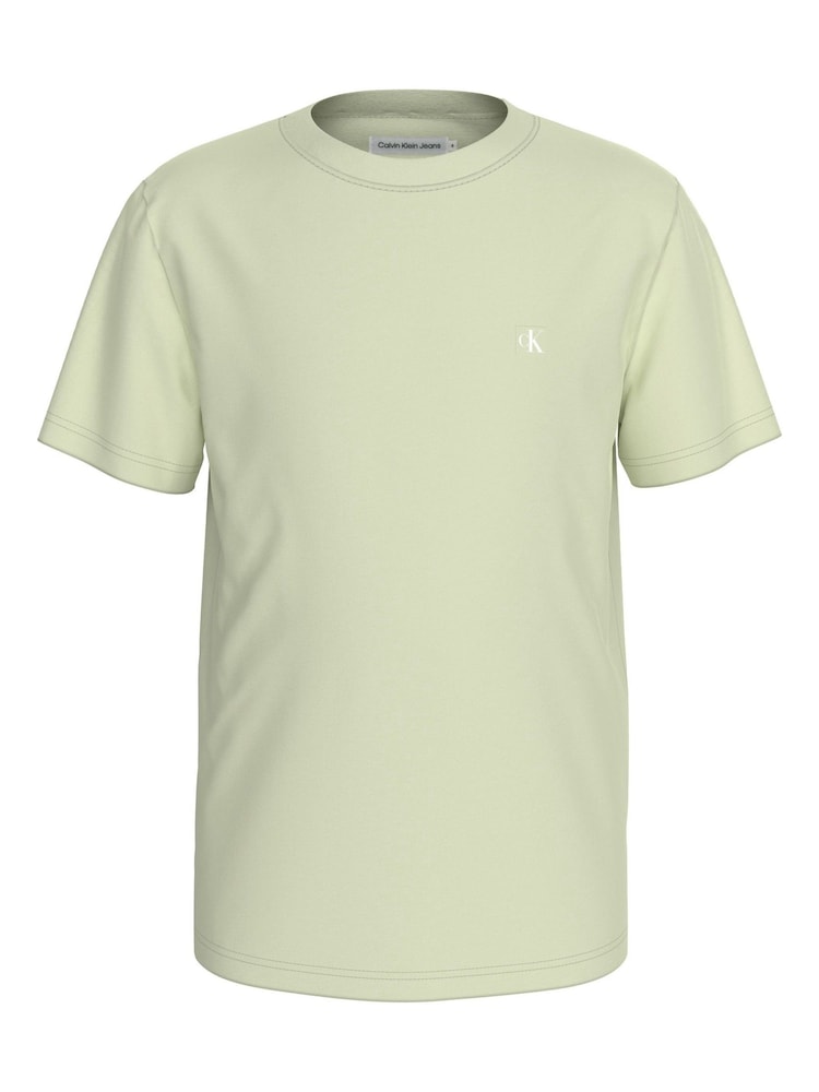 Calvin Klein Green 100% Cotton Monogram Mini Badge T-Shirt - Image 1 of 4