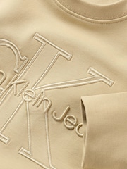 Calvin Klein Green Monogram Outline Sweatshirt - Image 3 of 3