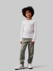 Calvin Klein Green Minimalistic Logo Fleece Joggers - Image 1 of 5