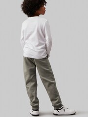 Calvin Klein Green Minimalistic Logo Fleece Joggers - Image 2 of 5