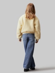 Calvin Klein Natural Reversible Teddy Bomber Jacket - Image 2 of 4