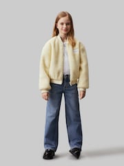 Calvin Klein Natural Reversible Teddy Bomber Jacket - Image 3 of 4
