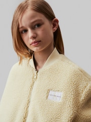 Calvin Klein Natural Reversible Teddy Bomber Jacket - Image 4 of 4