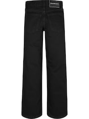 Calvin Klein Black High Rise Wide Leg Clean Denim 100% Cotton Jeans - Image 2 of 2