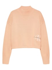 Calvin Klein Pink Monogram Off Placed Sweater - Image 1 of 1