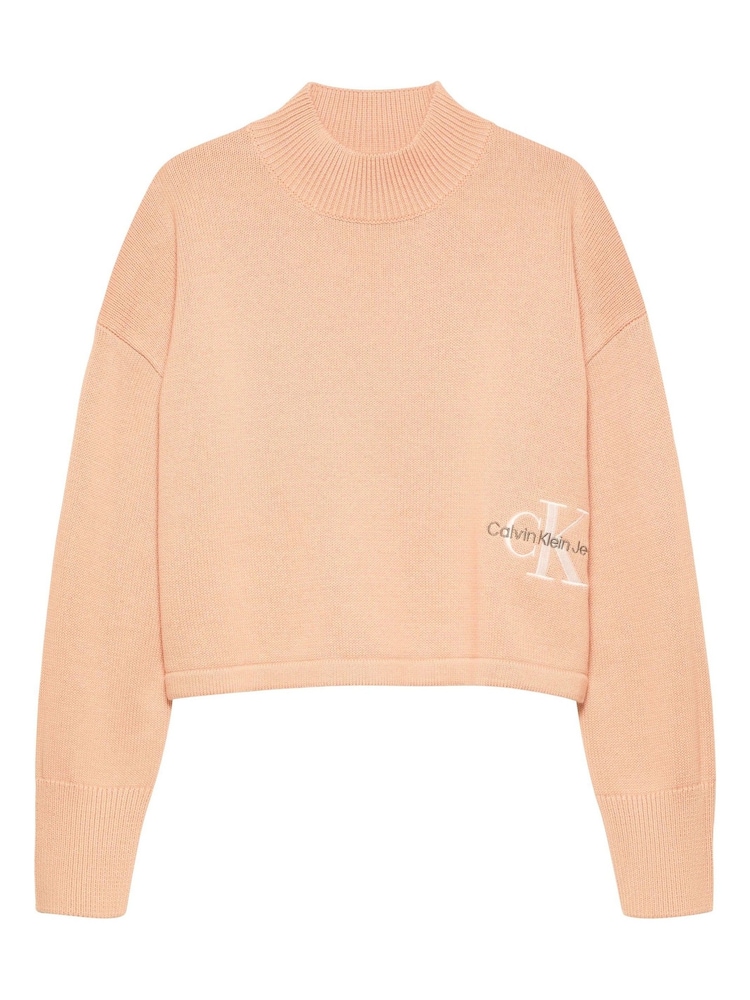 Calvin Klein Pink Monogram Off Placed Sweater - Image 1 of 1