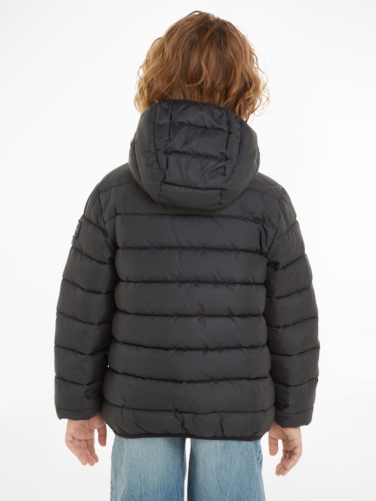 Calvin Klein Black Logo Light Padded Jacket - Image 2 of 6