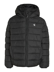 Calvin Klein Black Logo Light Padded Jacket - Image 4 of 6