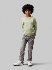 Calvin Klein Grey Washed Dad Modern 100% Cotton Jeans - Image 1 of 4