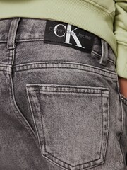Calvin Klein Grey Washed Dad Modern 100% Cotton Jeans - Image 2 of 4