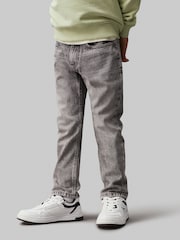 Calvin Klein Grey Washed Dad Modern 100% Cotton Jeans - Image 3 of 4