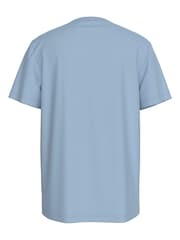 Calvin Klein Blue 100% Cotton Monogram Mini Badge T-Shirt - Image 2 of 5