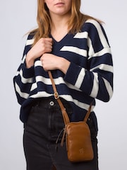 'Leia' Leather Cross-Body Phone Bag - Image 1 of 8