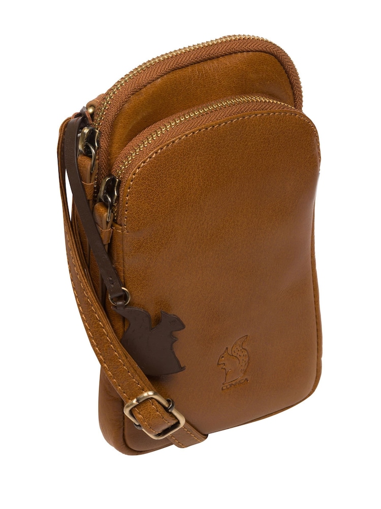 'Leia' Leather Cross-Body Phone Bag - Image 6 of 8