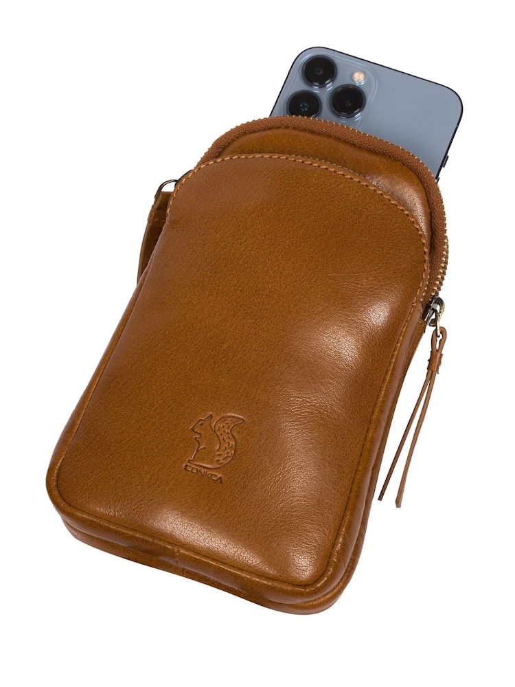 'Leia' Leather Cross-Body Phone Bag - Image 8 of 8
