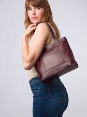 'Little Patience' Leather Tote Bag - Image 1 of 7